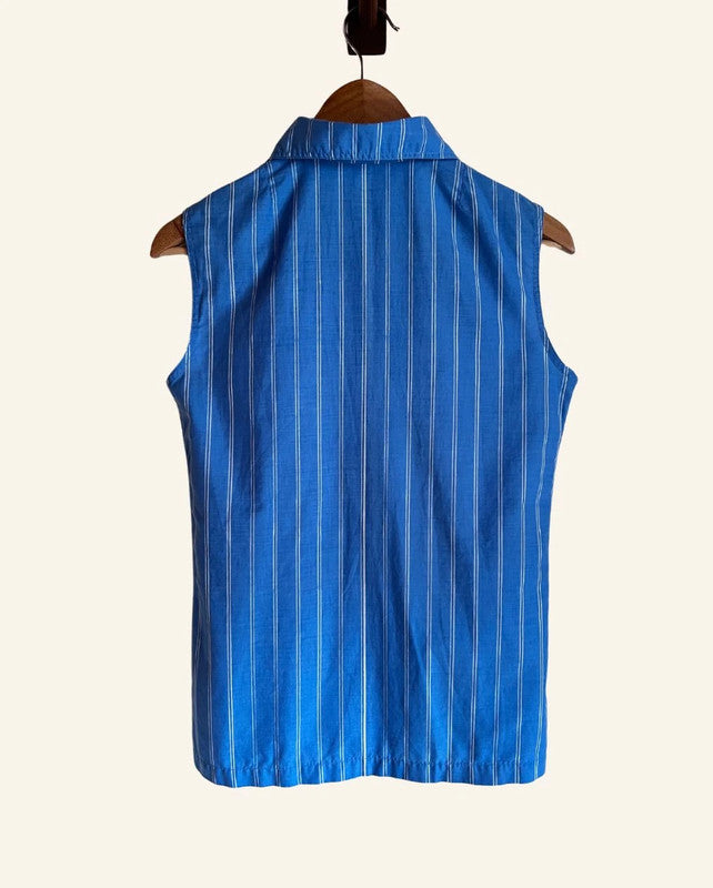 MARIMEKKO blue stripped summer shirt