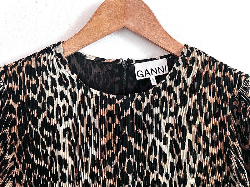 GANNI Mini-robe à volants imprimé Leo