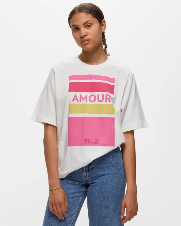 BAUM UND PFERDGARTEN jilli oversize Amour text cotton t-shirt