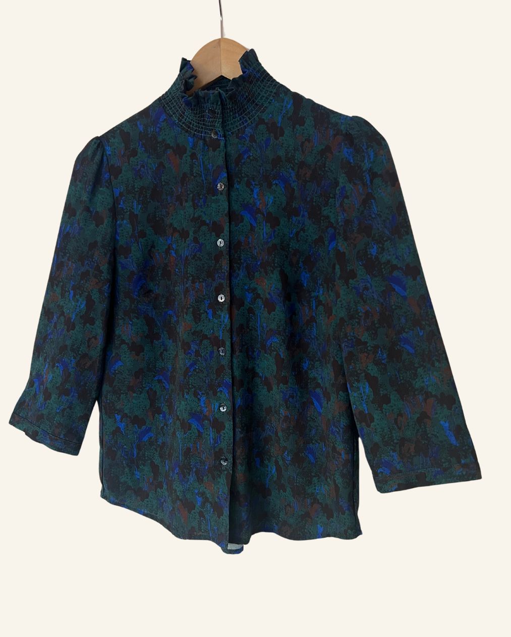 CARIN WESTER high neck printed blouse