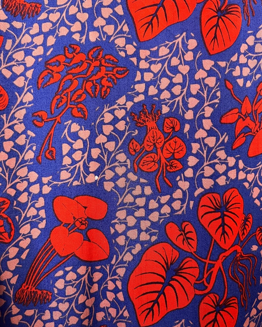 RODEBJER "Benessa" satin wrap kimono spirit floral blouse