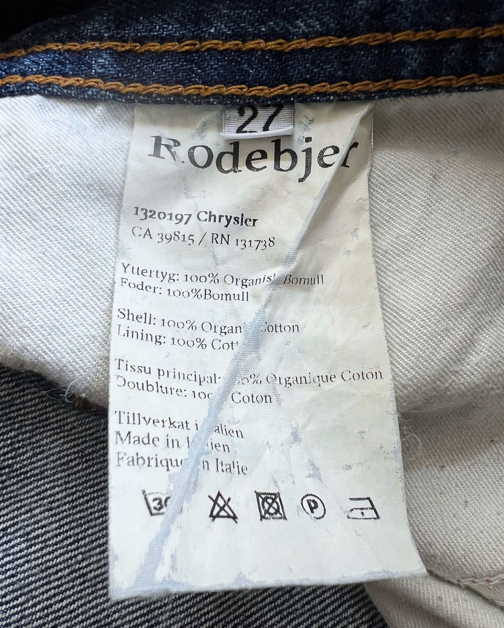RODEBJER " Chrysler" dark blue denim jeans pants