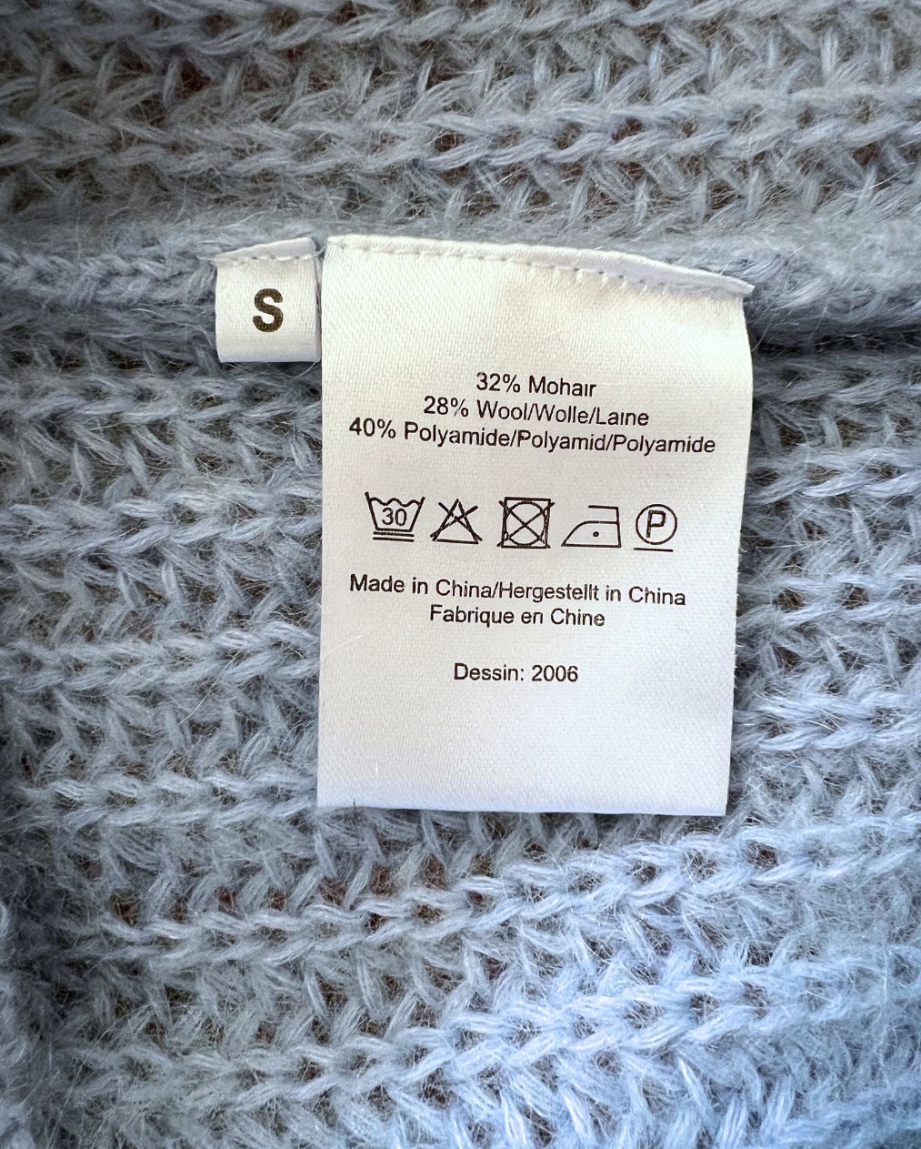 BAUM UND PFERDGARTEN light blue mohair wool knitwear pullover