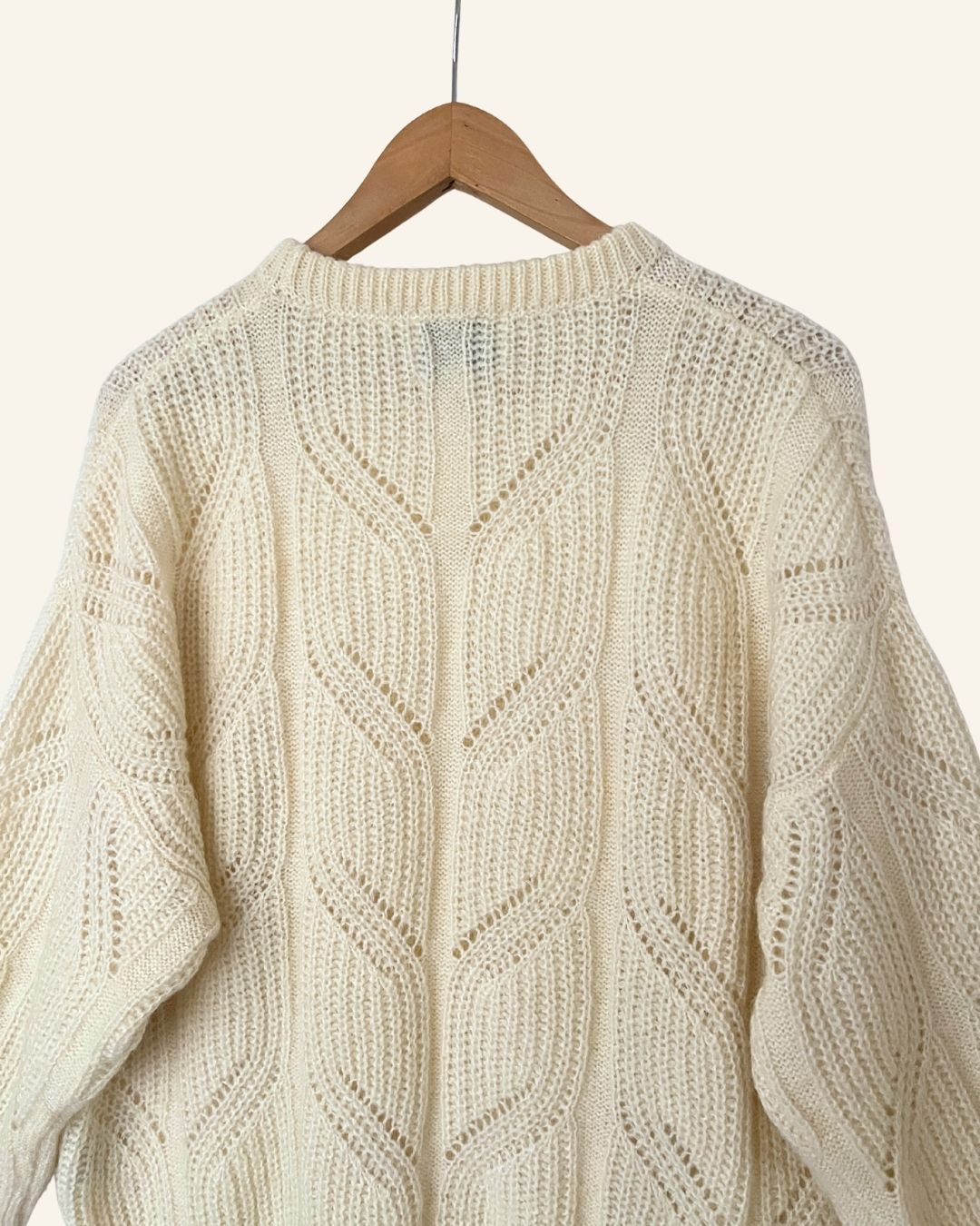 SECOND FEMALE mohair wool white knit sweater