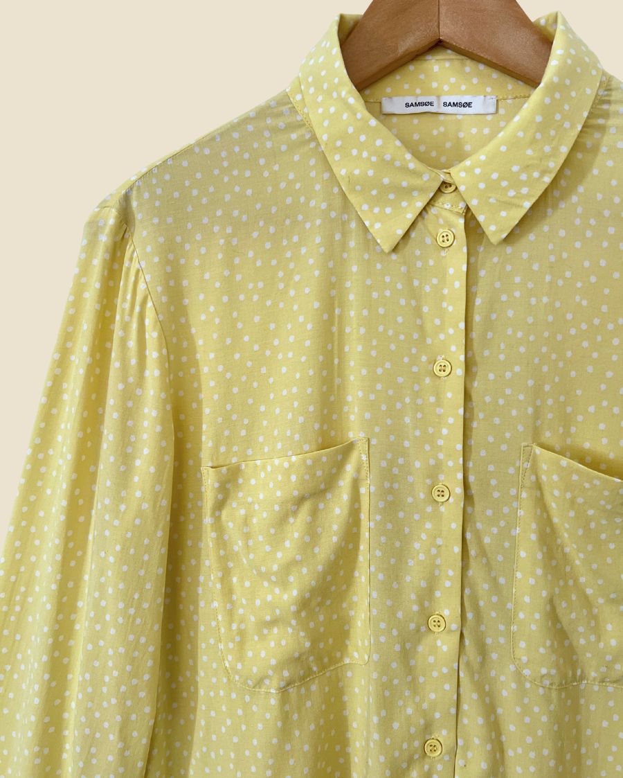 SAMSOE SAMSOE light yellow polka dot "Milly" shirt