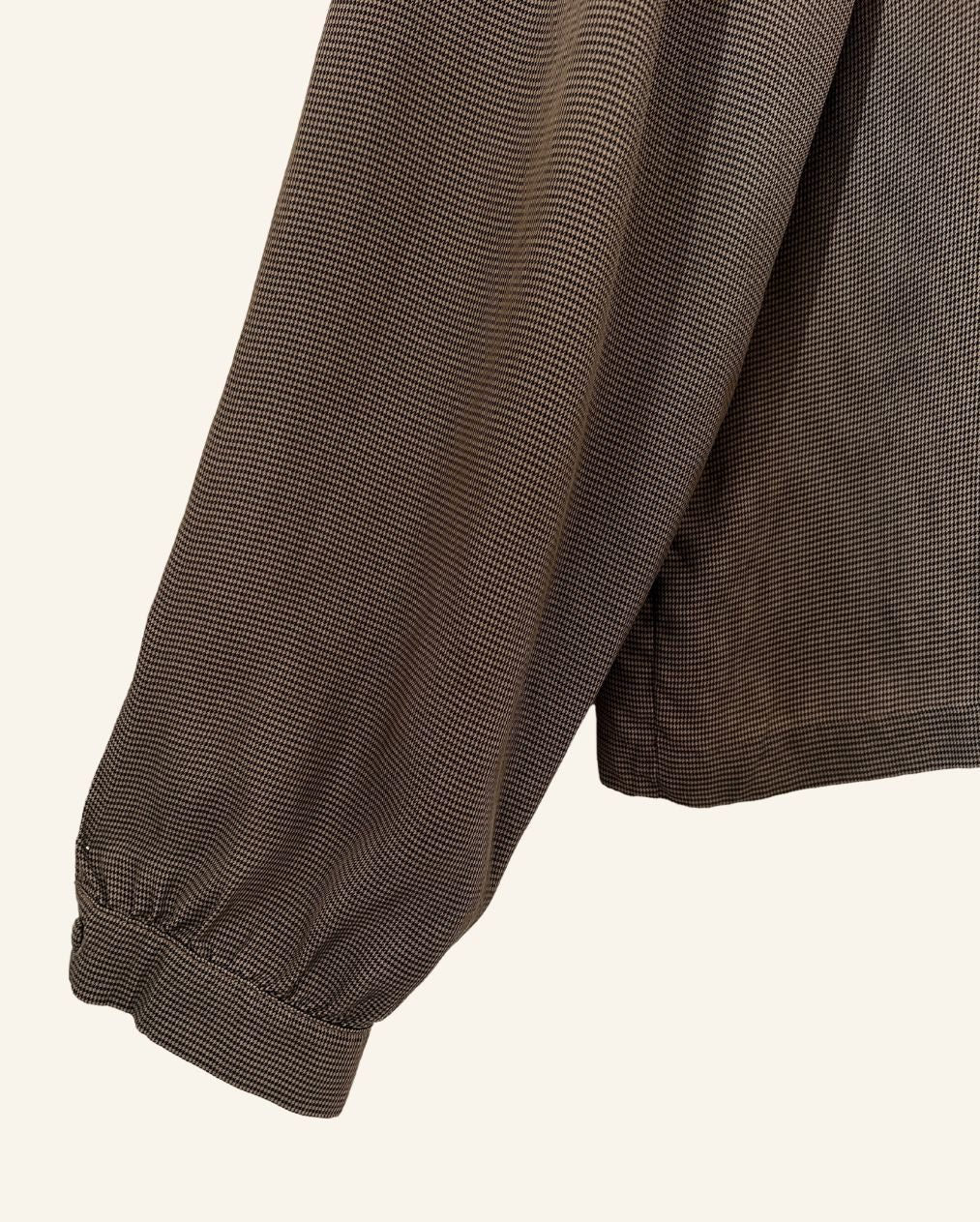 SAMSOE SAMSOE brown checked blouse with bow