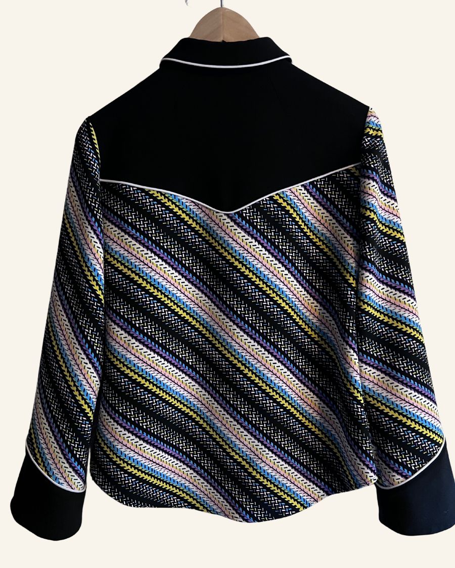 & Other Stories beautiful black colorful printed shirt western details