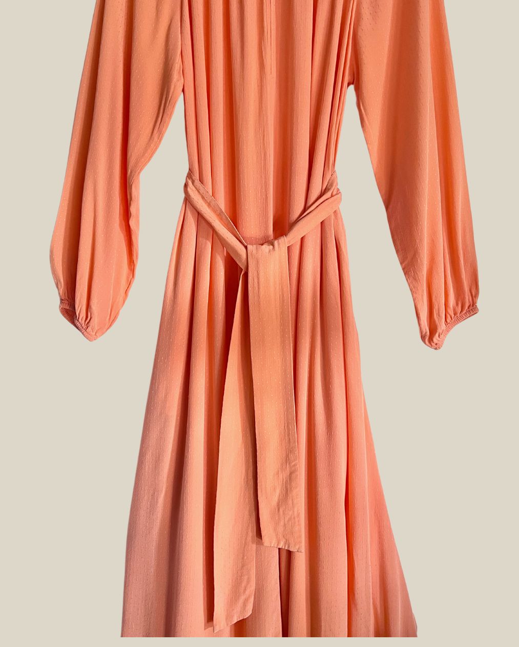 samsoesamsoe kaia maxi-long dress coral belt orange fabric