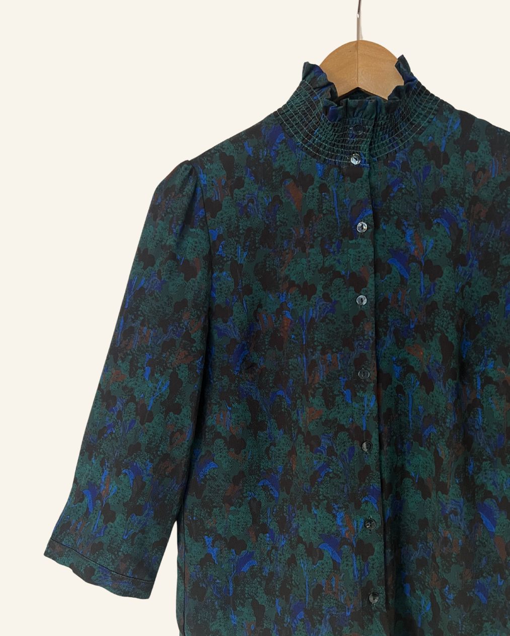 CARIN WESTER high neck printed blouse