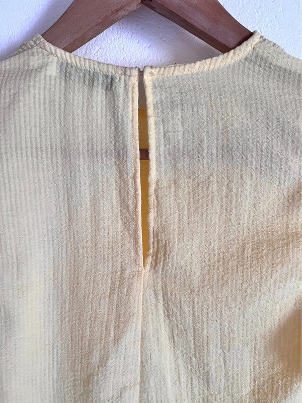 CARIN WESTER yellow ruffle top