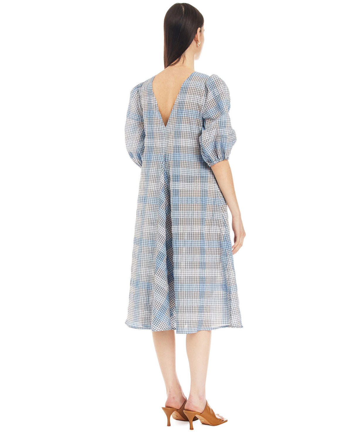 gannibluecheckedseersuckerpuffsleevesdress2