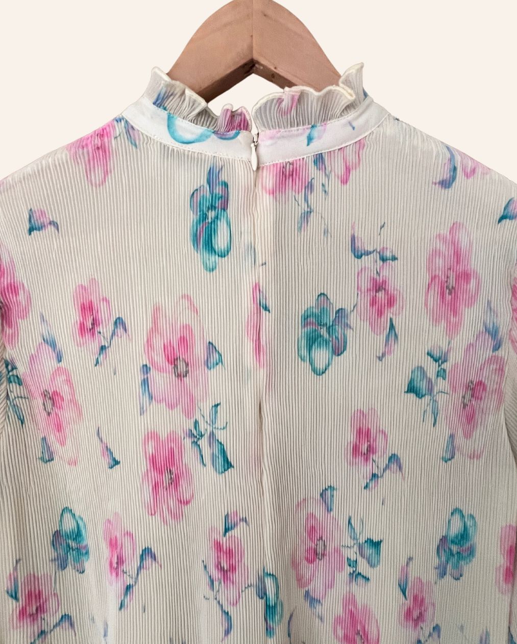 GANNI - Robe longue longue plissée en georgette la plus rêveuse à imprimé floral pastel