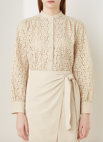 SAMSOE SAMSOE Blouse dentelle beige "Kiana"