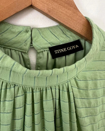 STINE GOYA light green ruffled short dress