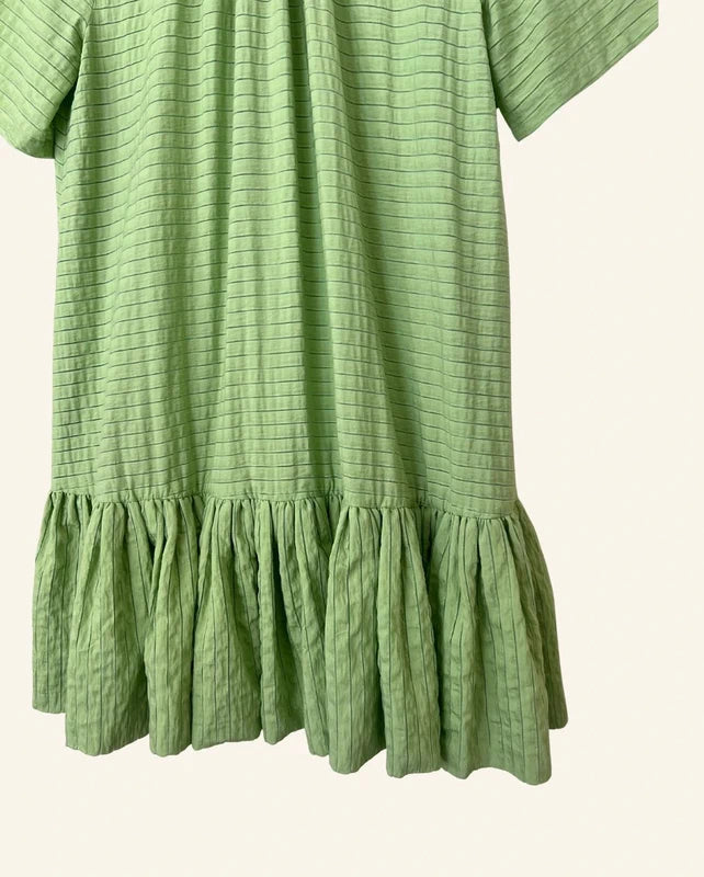 STINE GOYA light green ruffled short dress