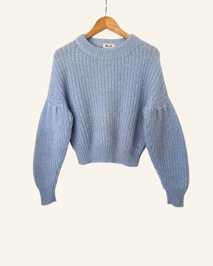 BAUM UND PFERDGARTEN light blue mohair wool knitwear pullover