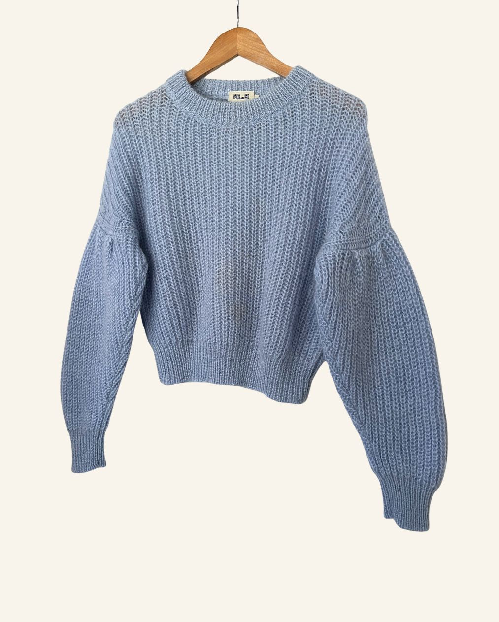 BAUM UND PFERDGARTEN light blue mohair wool knitwear pullover