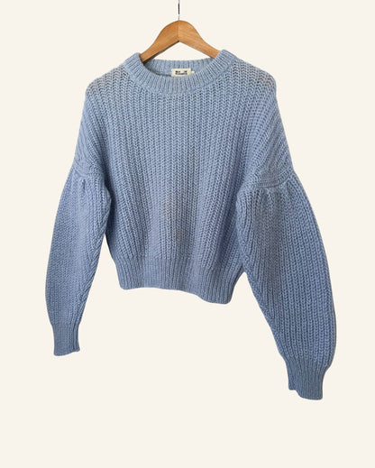 BAUM UND PFERDGARTEN light blue mohair wool knitwear pullover