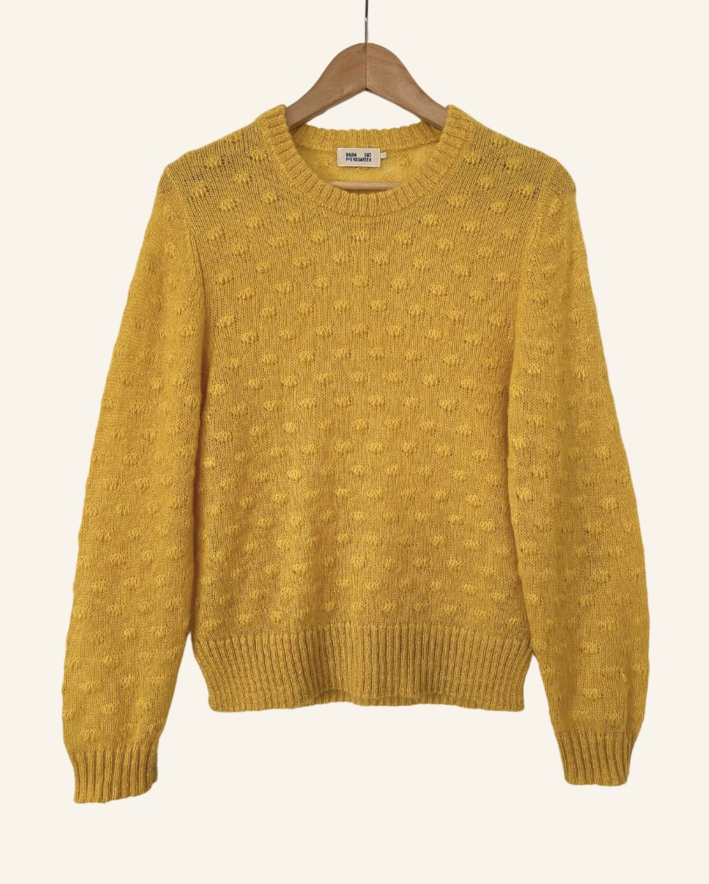 BAUM UND PFERDGARTEN light yellow mohair knitwear jumper