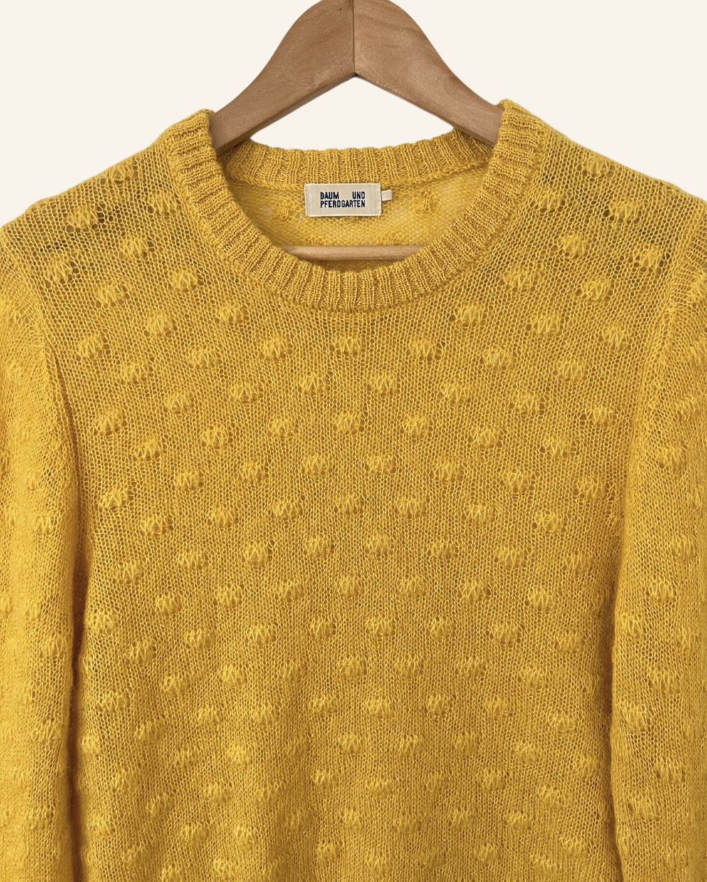 BAUM UND PFERDGARTEN light yellow mohair knitwear jumper