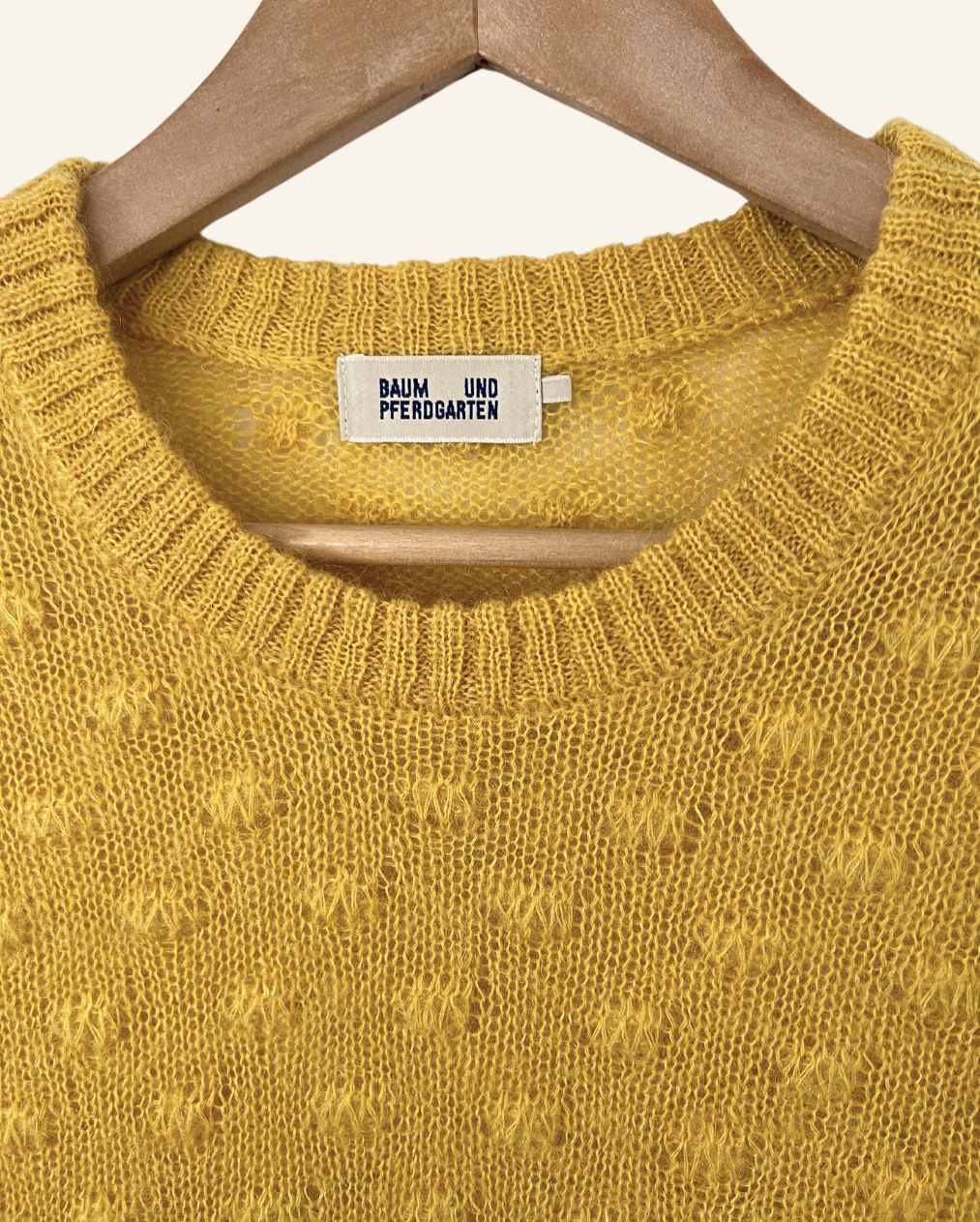 BAUM UND PFERDGARTEN light yellow mohair knitwear jumper