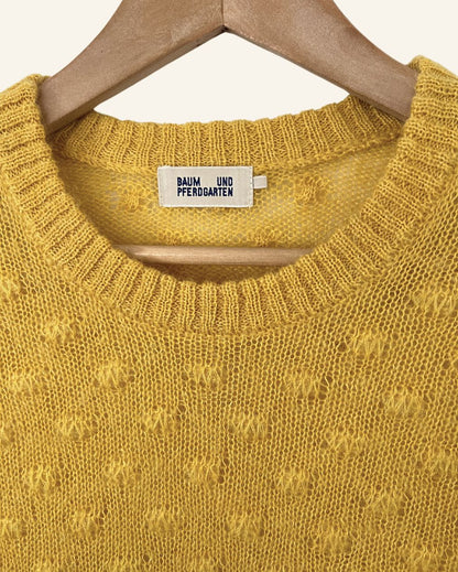 BAUM UND PFERDGARTEN light yellow mohair knitwear jumper