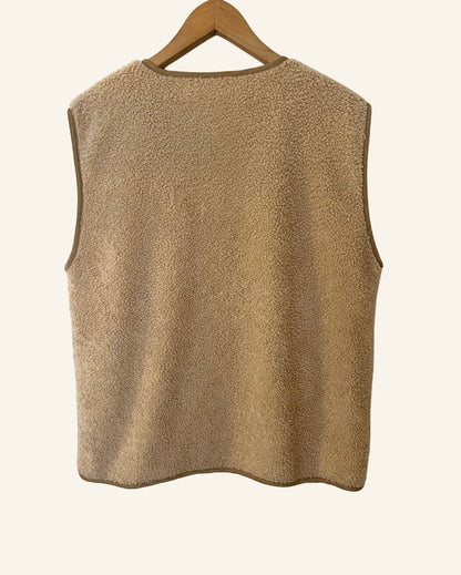 SELECTED FEMME beige teddy vest jacket