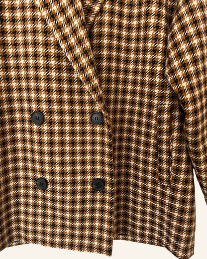 GESTUZ oversize checked wool blazer jacket