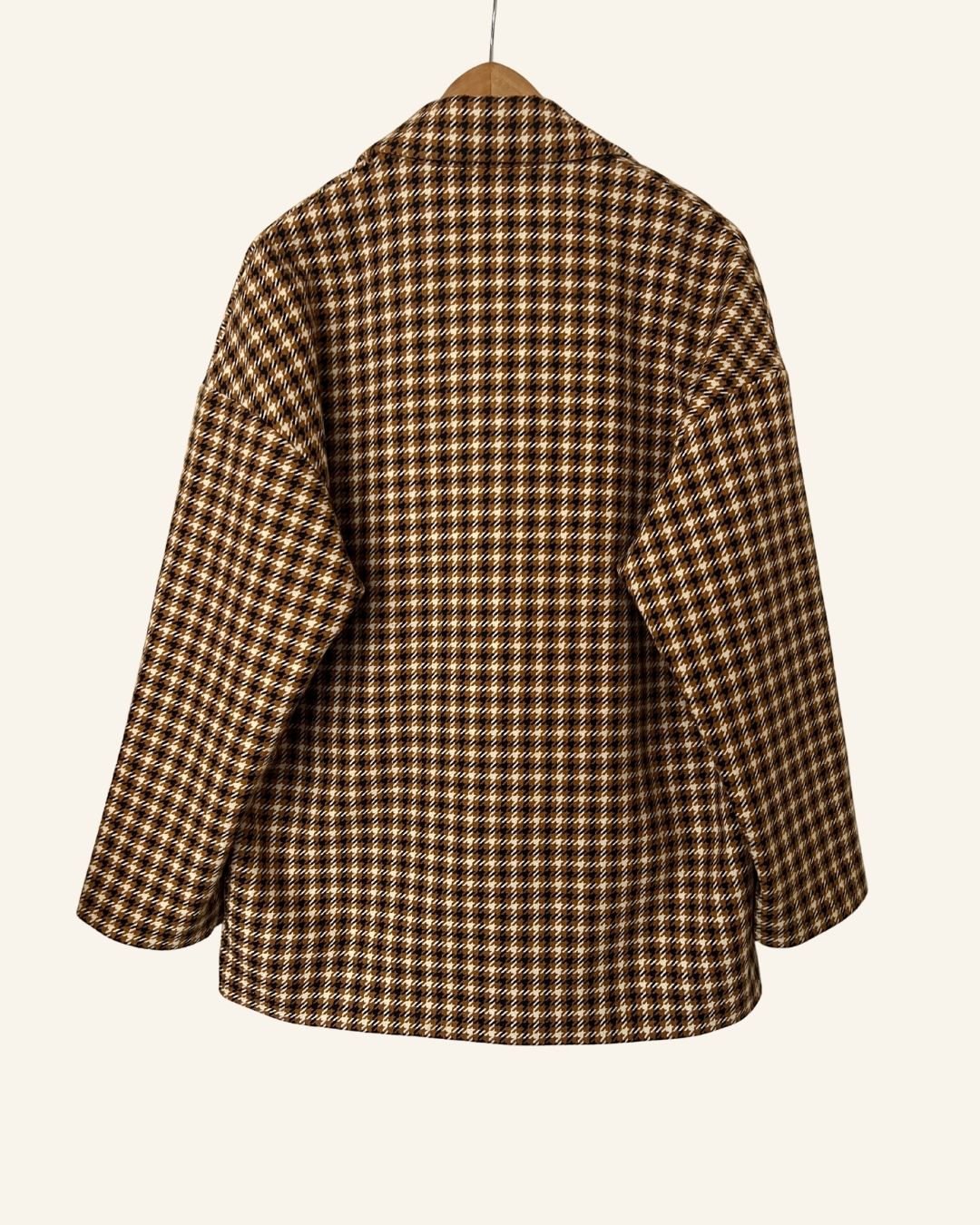 GESTUZ oversize checked wool blazer jacket
