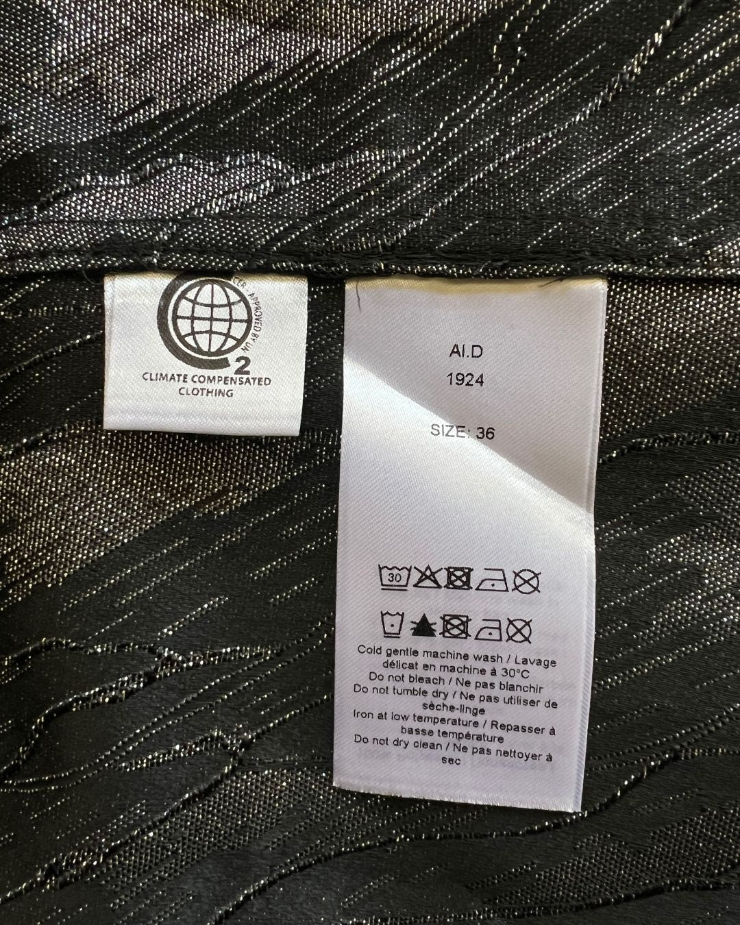 GANNI mini wrap black silver jacquard mini dress