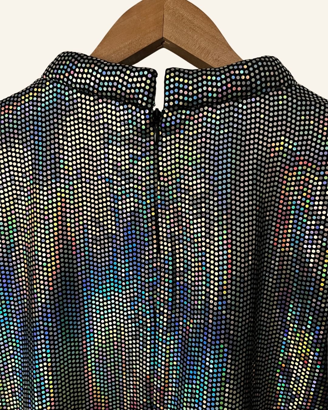 RODEBJER multicolored sparking top with long sleeves
