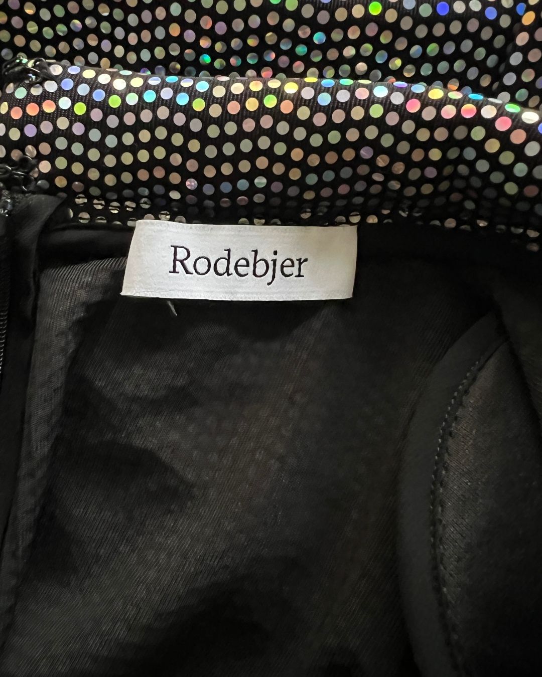 RODEBJER multicolored sparking top with long sleeves