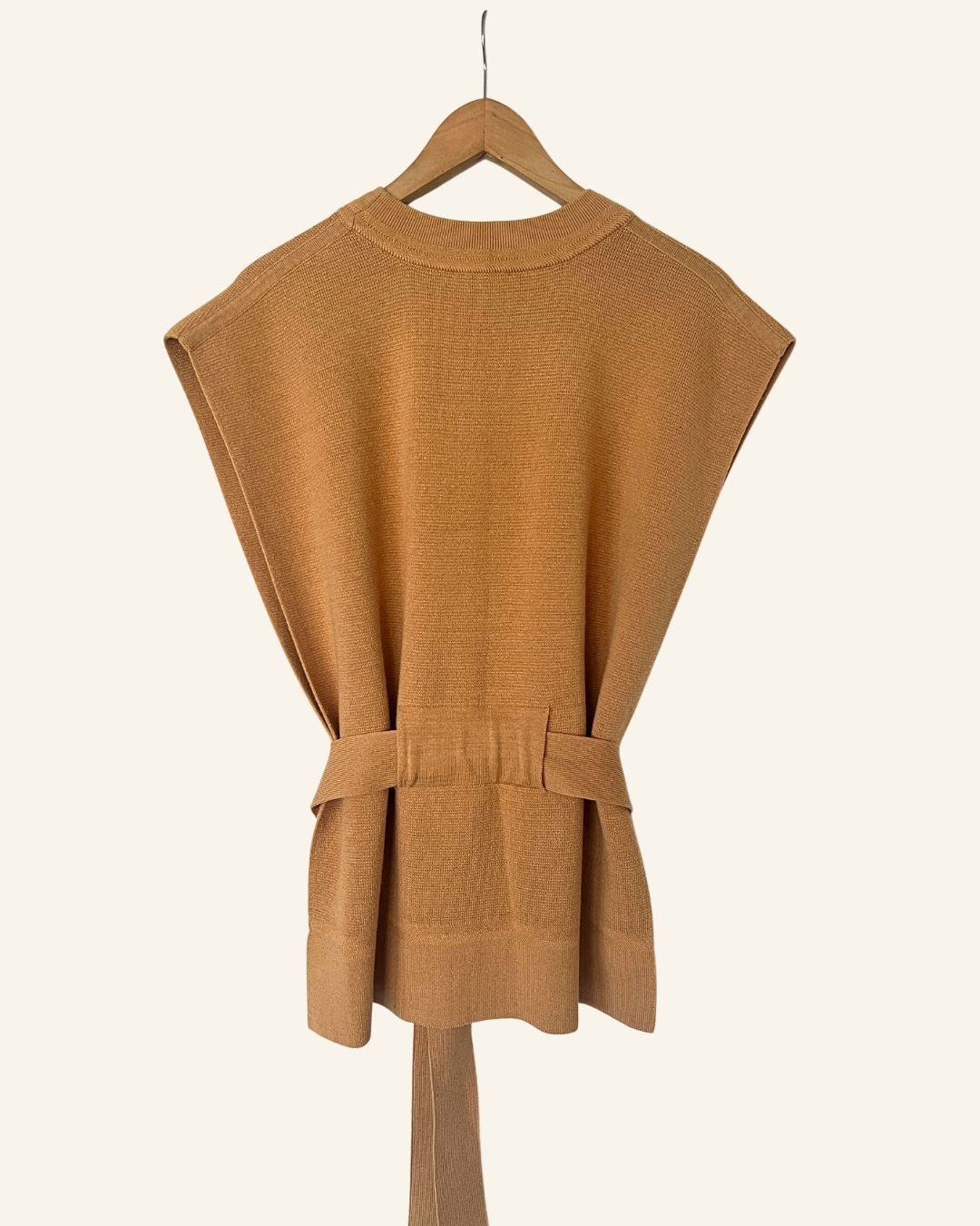 BAUM UND PFERDGARTEN open dark beige knit vest