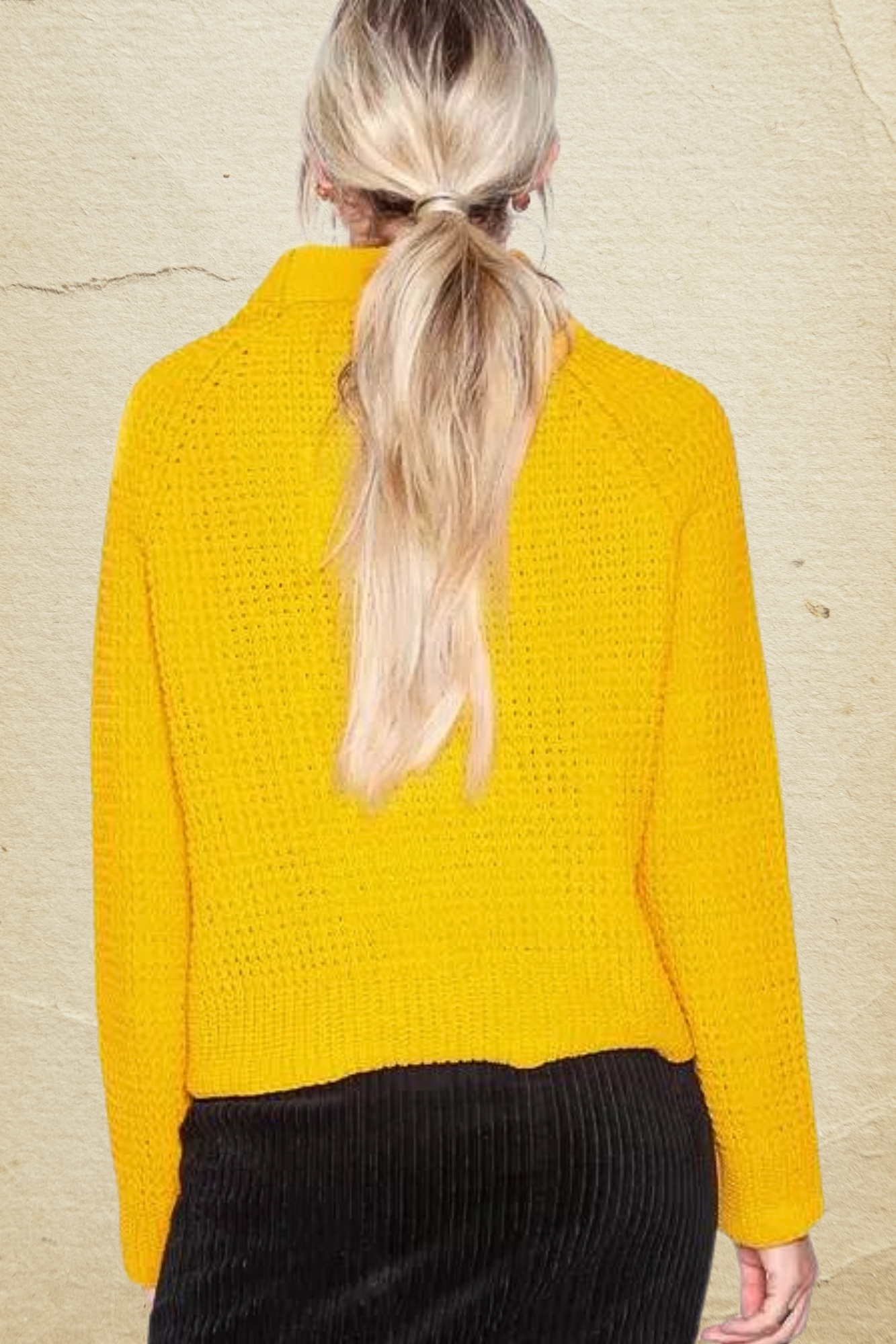 samsoesamsoe bright yellow knit coton sweater knitwear