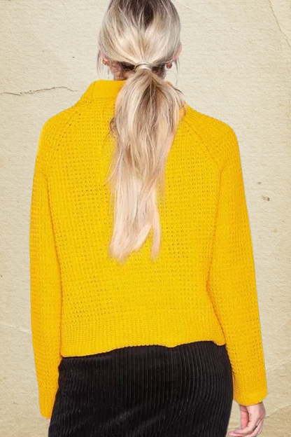 samsoesamsoe bright yellow knit coton sweater knitwear