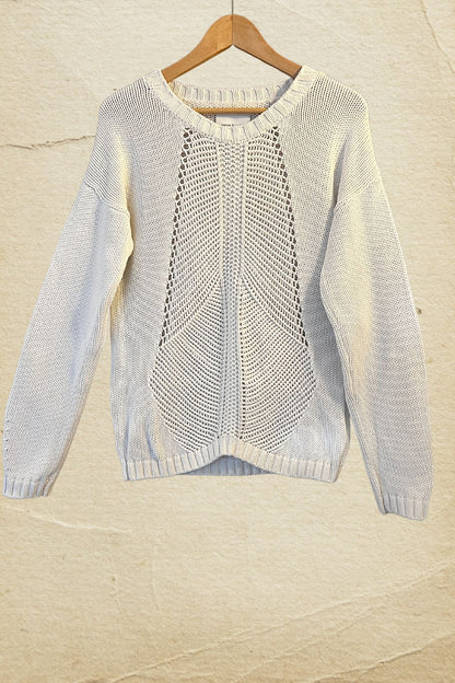 samsoesamsoe white coton knit sweater knitwear