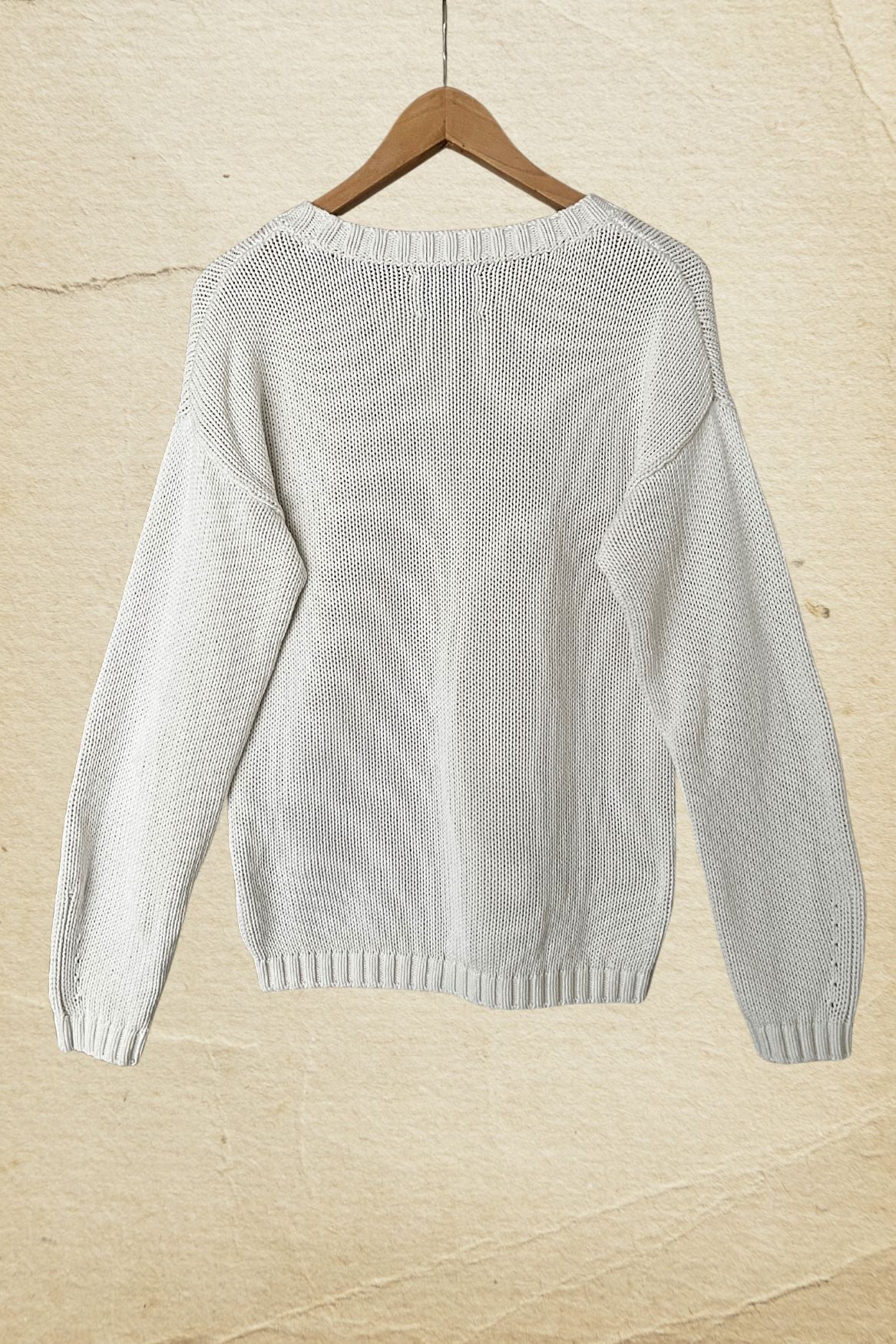 samsoesamsoe white coton knit sweater knitwear