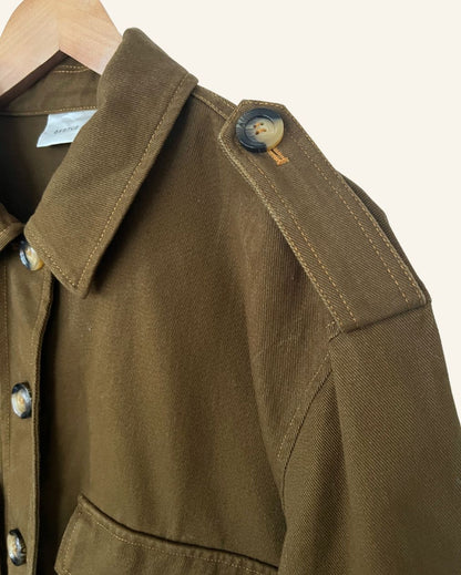 GESTUZ kaki green denim jacket