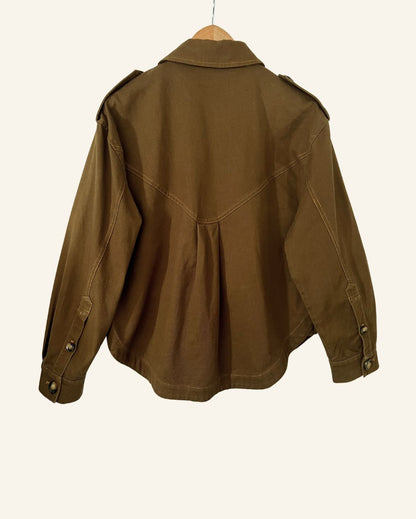 GESTUZ kaki green denim jacket