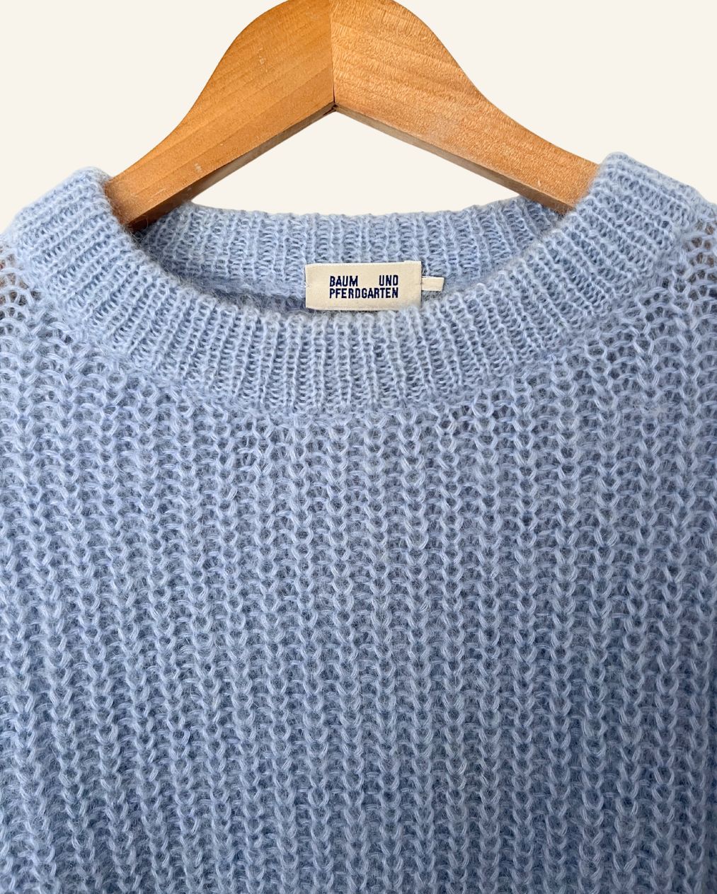 BAUM UND PFERDGARTEN light blue mohair wool knitwear pullover