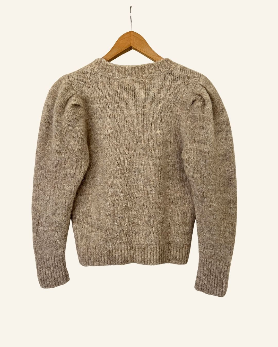 GESTUZ dark beige alpaca wool knitwear pullover