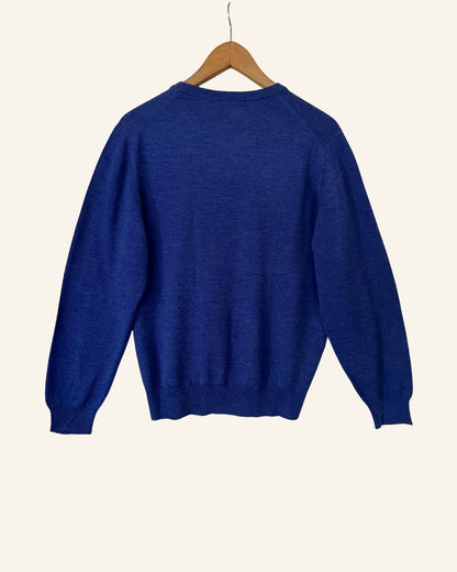 Vintage PIERRE CARDIN blue logo knitwear sweater