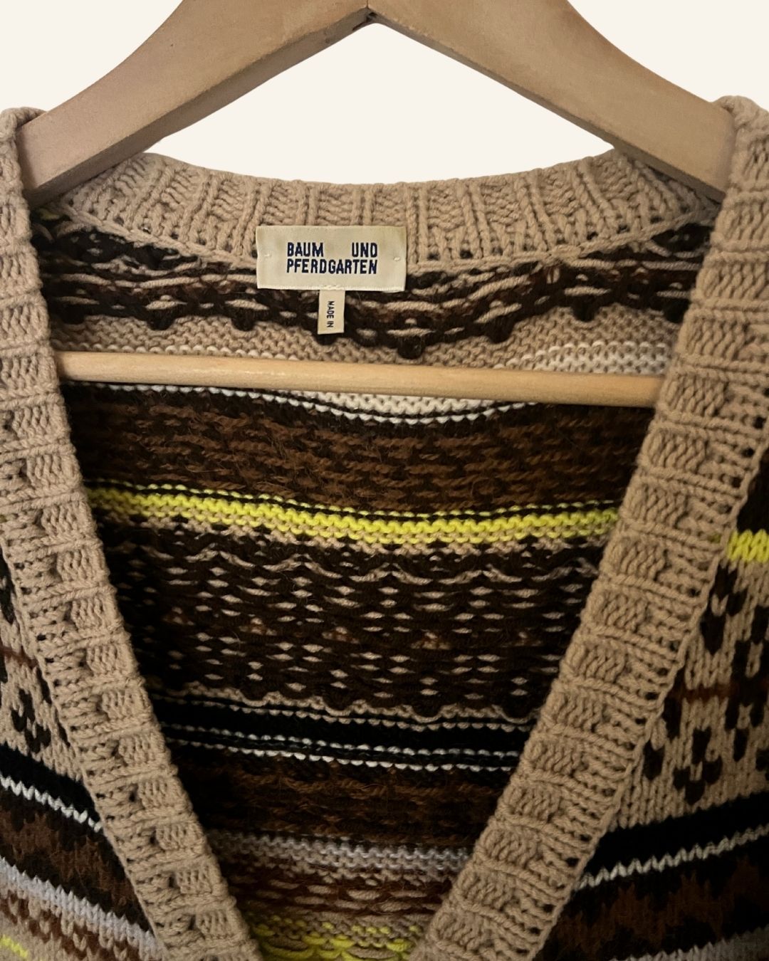 BAUM UND PFERDGARTEN nordic style merino wool alpaca knitwear cardigan