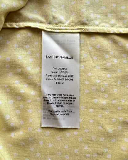 SAMSOE SAMSOE light yellow polka dot "Milly" shirt