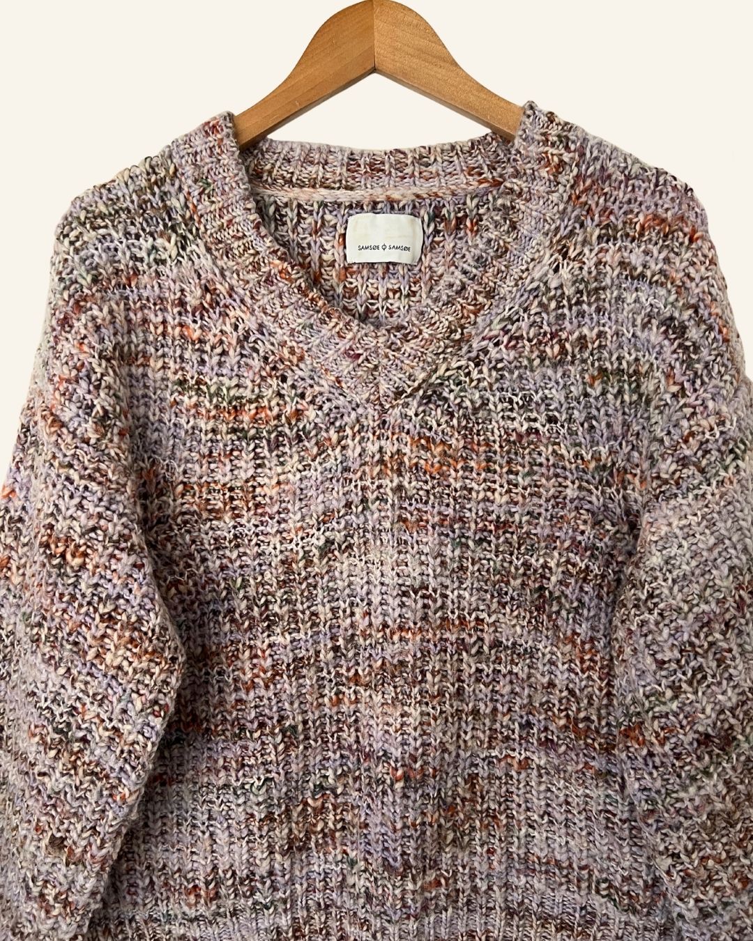 SAMSOE SAMSOE winter wool blend V neck knitwear sweater nuria