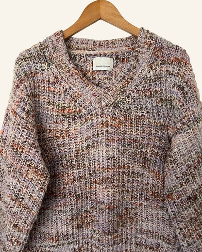 SAMSOE SAMSOE winter wool blend V neck knitwear sweater nuria