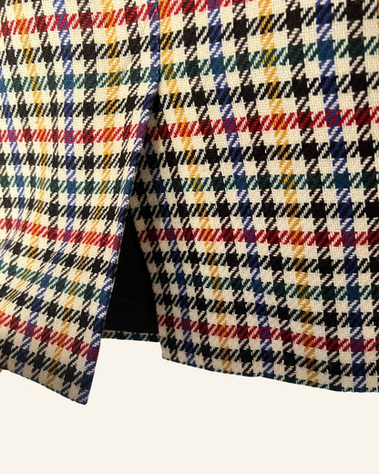 Vintage CACHAREL checked wool pencil skirt