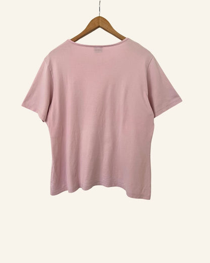 MARIMEKKO vintage flower print dusty rose pink t shirt