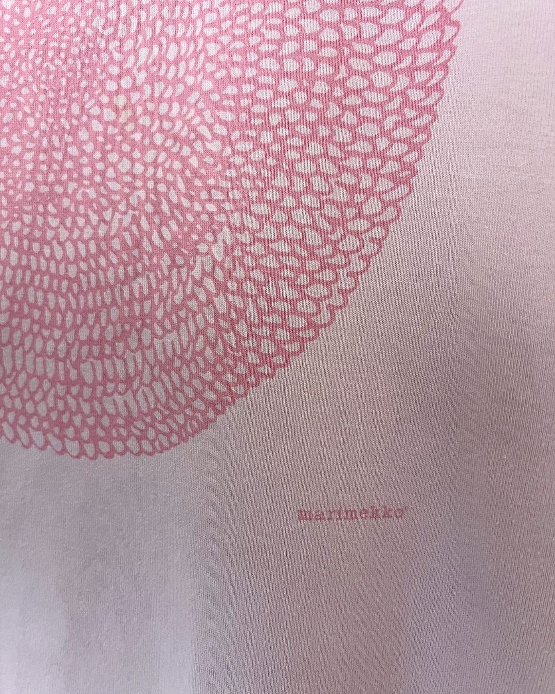 MARIMEKKO vintage flower print dusty rose pink t shirt