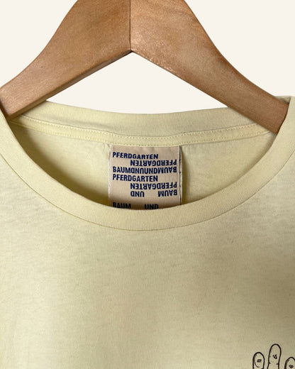 BAUM UND PFERDGARTEN Light yellow hand eye print t-shirt in organic cotton